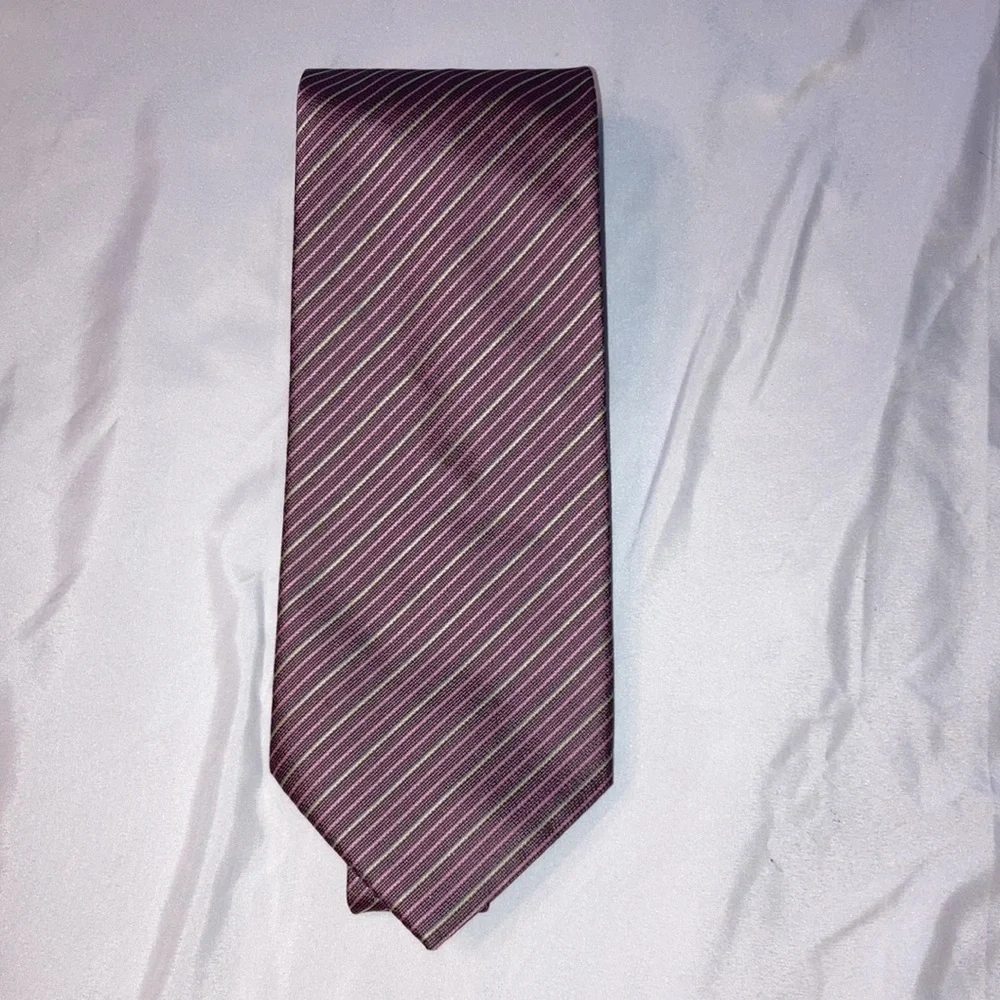 Yves Saint Laurent Striped Silk Tie